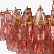 Pink Polygon Drop Chandelier-DWHOME