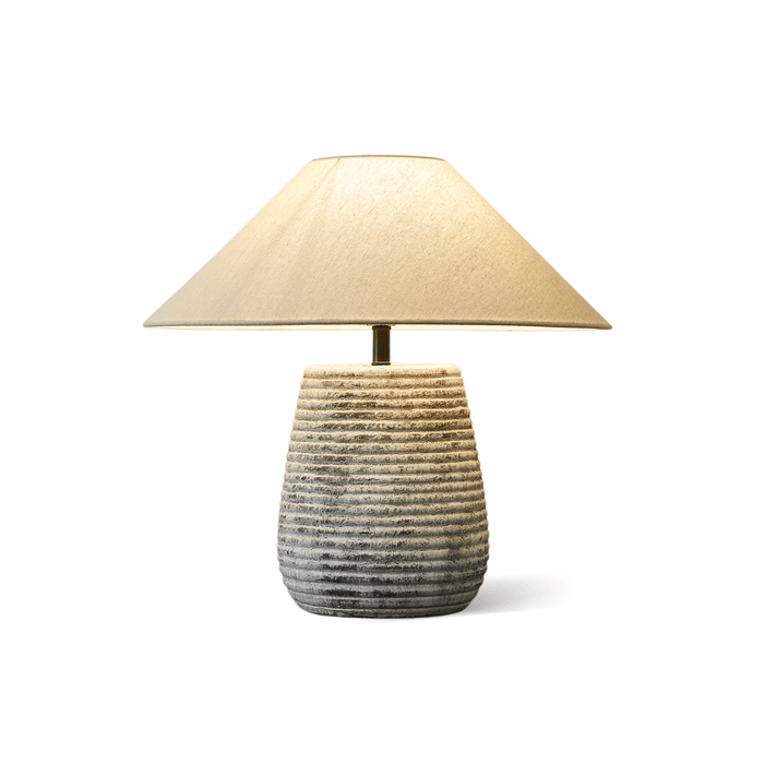 Callisto Ribbed Ceramic Table Lamp-DWHOME