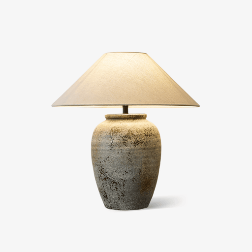 Tavira Aged Stone Table Lamp-DWHOME