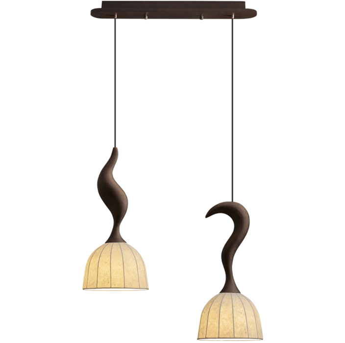 Elowen Twisted Wood Pendant Light-DWHOME