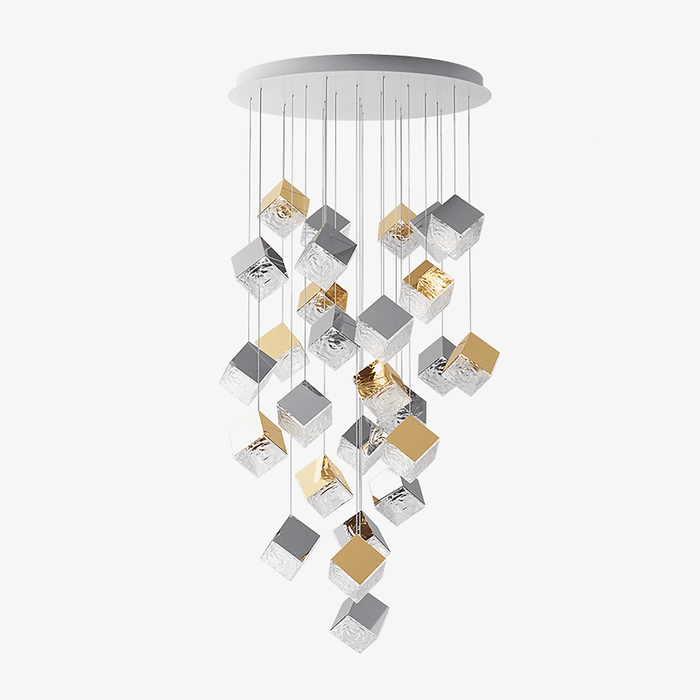 Cubic Luster Cascade Chandelier - 