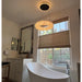 24-47 Inch Round Clear Geode Quartz Crystal Ring Pendant Light Modern Chandelier for Living Room-DWHOME