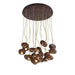 Wooden Petal Round Cluster Pendant Light - DWHOME