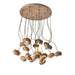 Wooden Petal Round Cluster Pendant Light - DWHOME