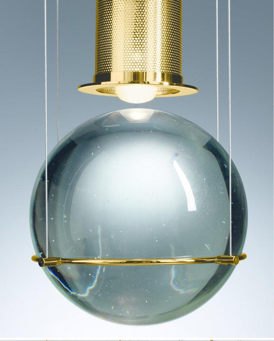 Opal round glass sphere midcentury pendant Light.