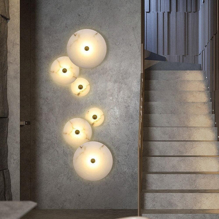 Moonshade Natural Marble Wall Sconce-DWHOME