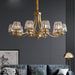 10-Light Contemporary Crystal Chandelier.