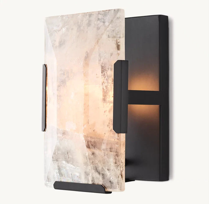 Villano Calcite Crystal Wall Sconce.