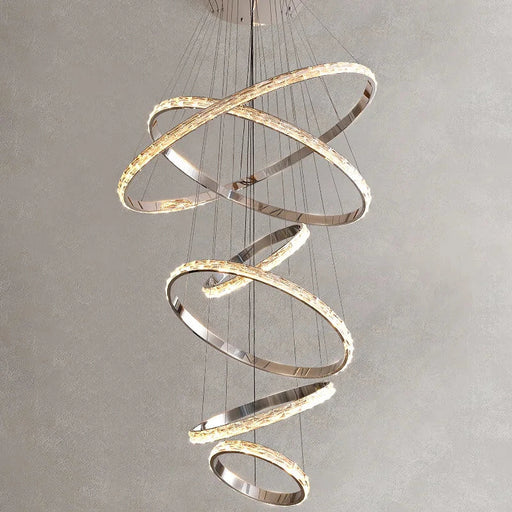 6-Tier Crystal Ring Modern Chandelier-DWHOME