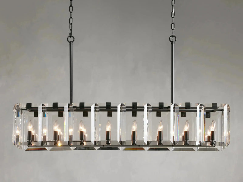 Amaya Rectangular Chandelier 12/16 Light-DWHOME
