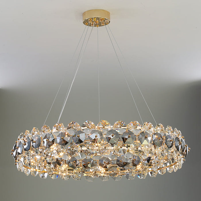 Monte Crystal Wheel Chandelier.