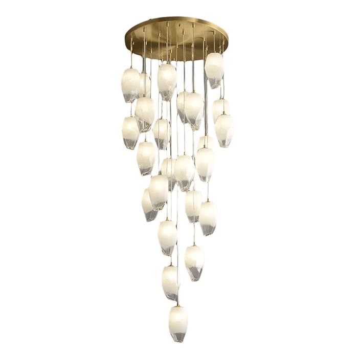 Frost Glass Pendant Foyer Chandelier-DWHOME