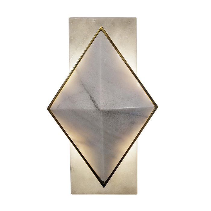 Art Deco Natural Marble Wall Sconce.