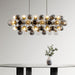 Multiple Glass Sphere Dining Room Chandelier.