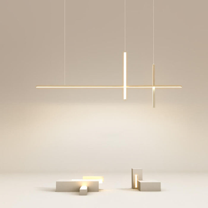 Modern Minimalist Long Line LED Chandelier.