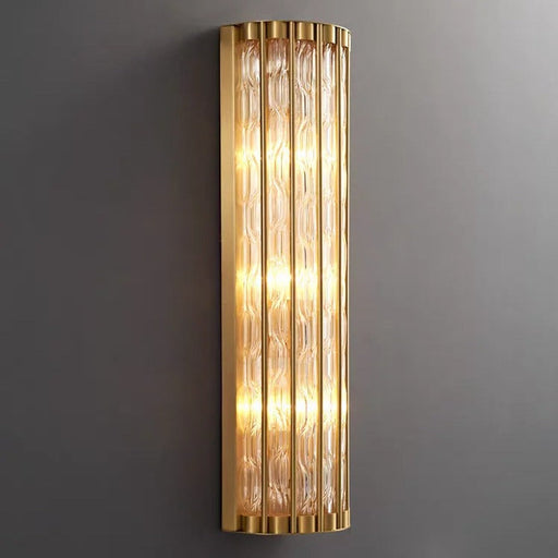 Modern Copper & Glass Wall Sconce.