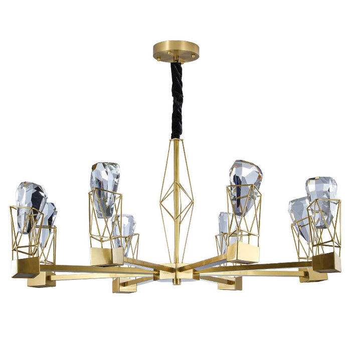 8-Light Modern Crystal Chandelier.