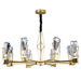 8-Light Modern Crystal Chandelier.