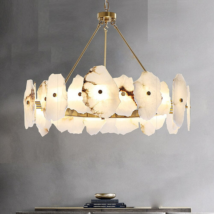 Natural Marble Modern Chandelier-DWHOME