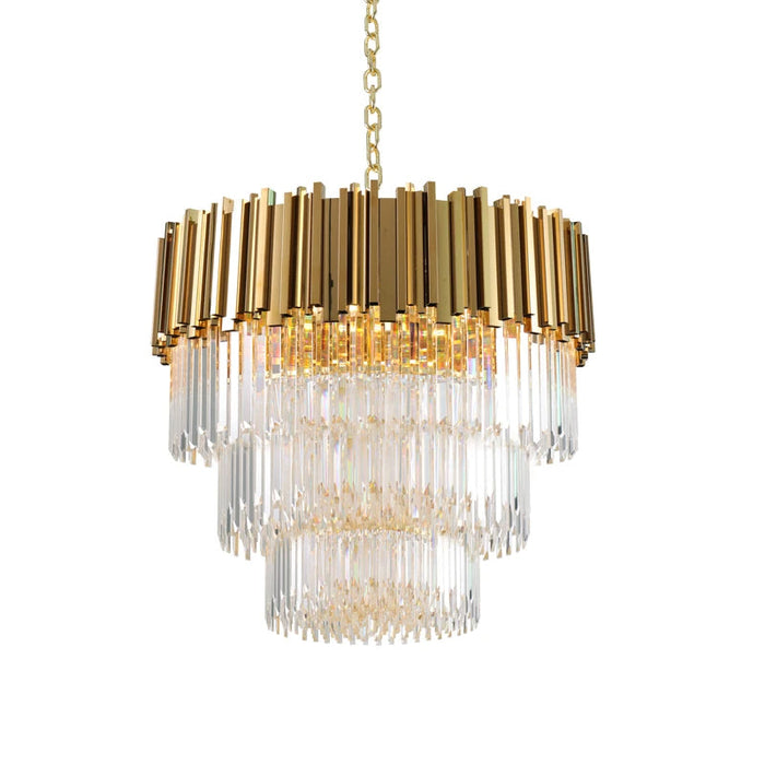 Gio Multi-Layer Crystal Chandelier.