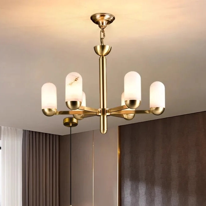 Moonshade Natural Marble Multi Light Chandelier.