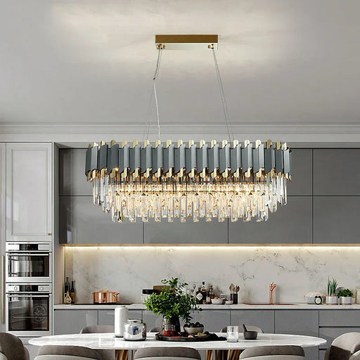 Gio 39" Crystal Dining Room Chandelier.