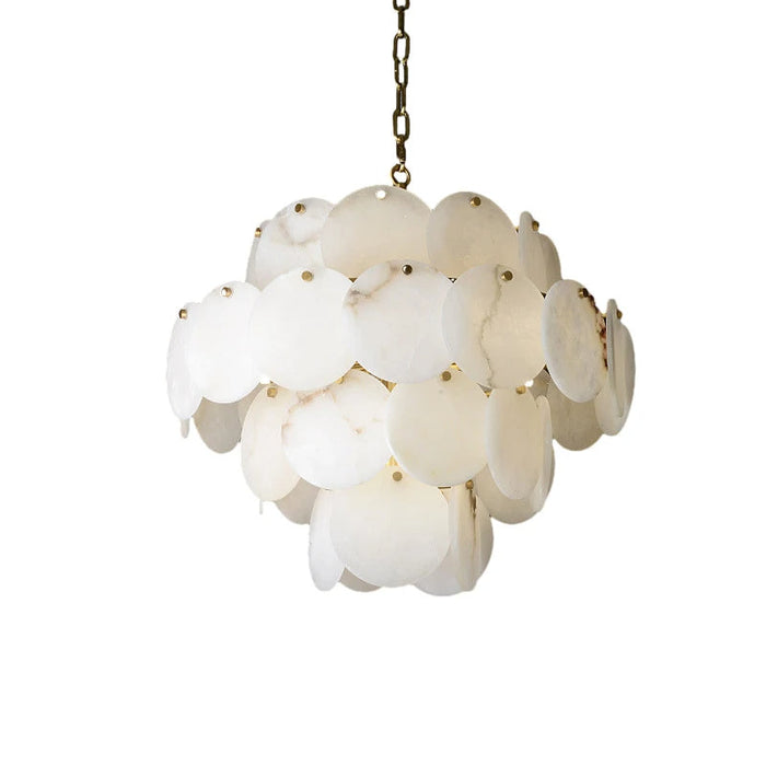 Moonshade Natural Marble Modern Chandelier.