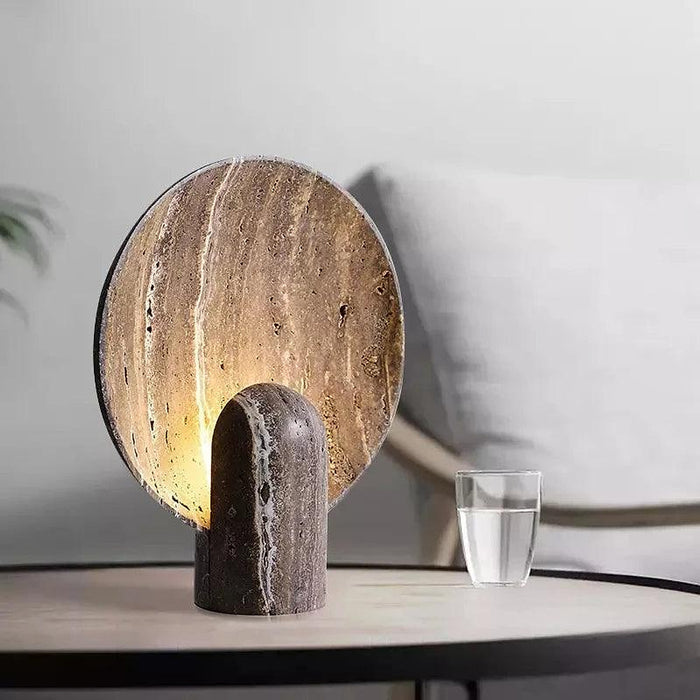 Natural Travertine Table Lamp-DWHOME