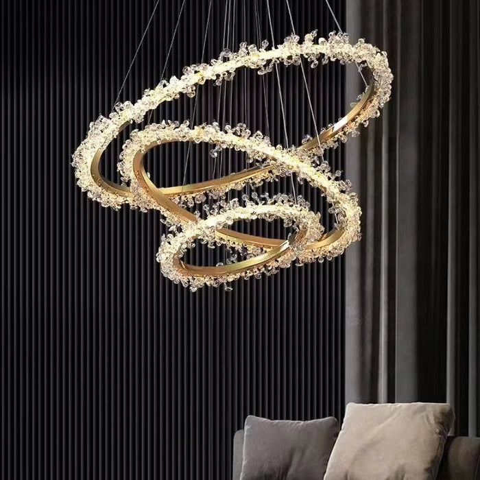 Capri 3-Ring Modern Light Fixture.