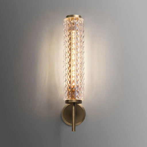 Crystal & Copper Contemporary Wall Sconce.