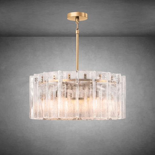 Lattace Clear Glass Round Chandelier 36''48"-DWHOME