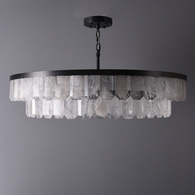Rolantis Double Rock Crystal Chandelier-DWHOME
