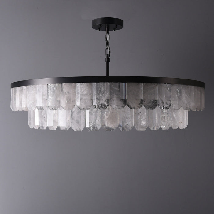 Rolantis Double Rock Crystal Chandelier-DWHOME