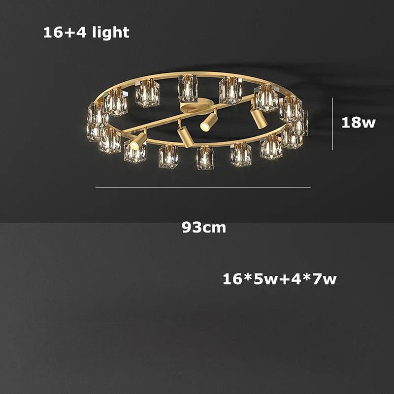 Multi-Pendant Crystal Ceiling Light Fixture-DWHOME