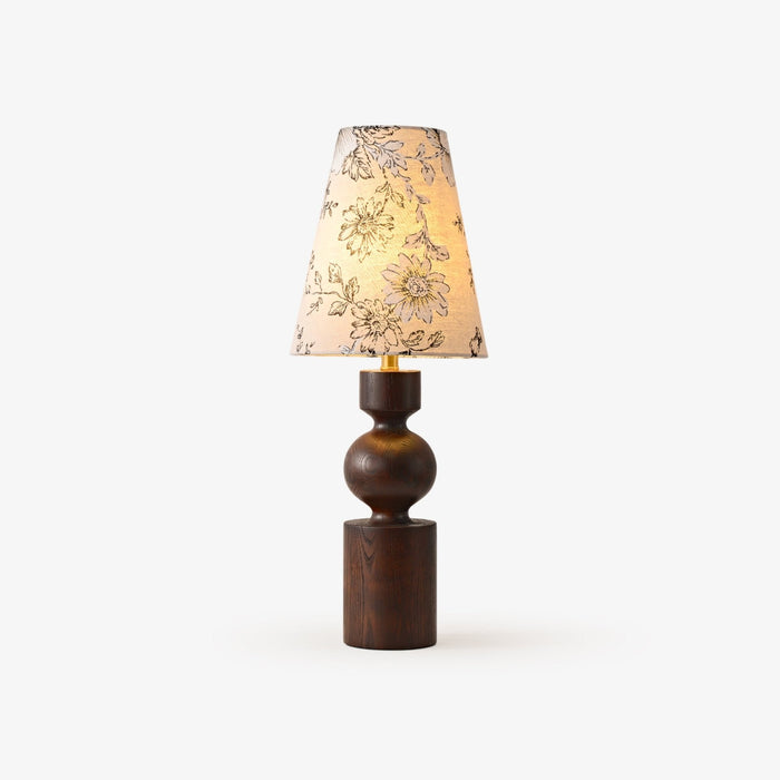 Wooden Flower Pattern Table Lamp-DWHOME