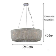 Cadena Chain Tassel Modern Chandelier-DWHOME