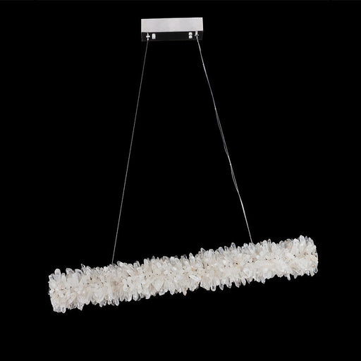 Modern Linear Geode Quartz Crystal Pendant Light-DWHOME