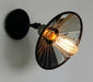 Retro Black Industrial Loft Wall Light With Mirror.