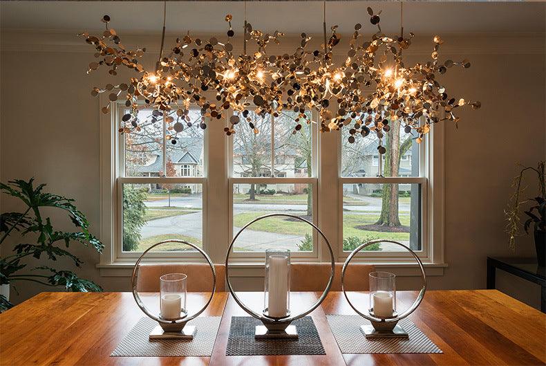 Nordic creative stainless steel sequin chandelier.