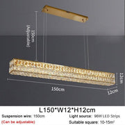 Bacci Crystal Dining Room Chandelier-DWHOME