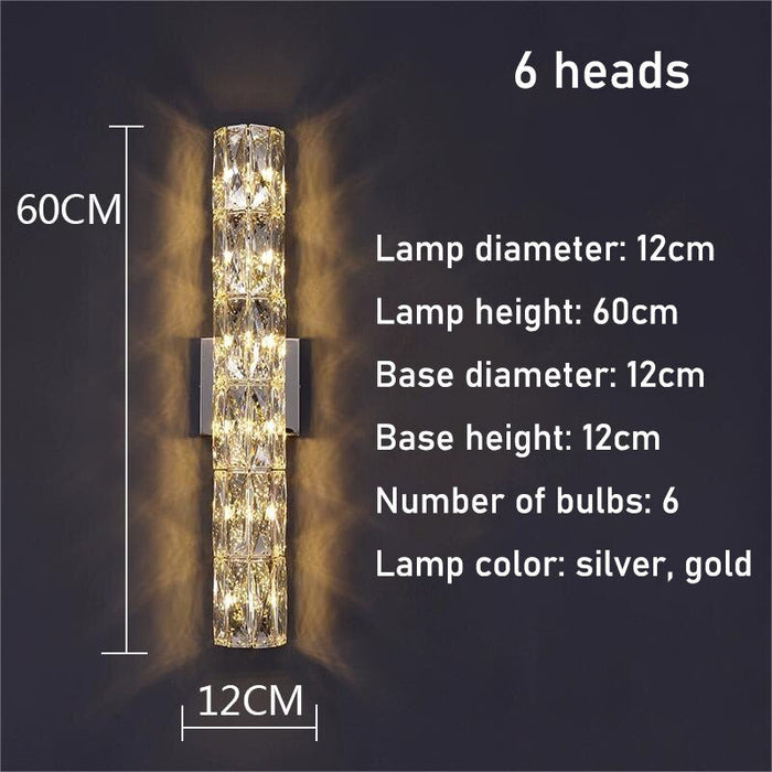 Bacci Indoor Crystal Wall Sconce.