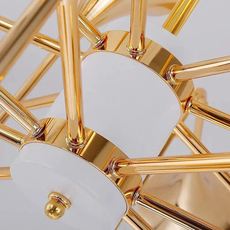24-Light Unique Brass Trumpet Chandelier Light-DWHOME