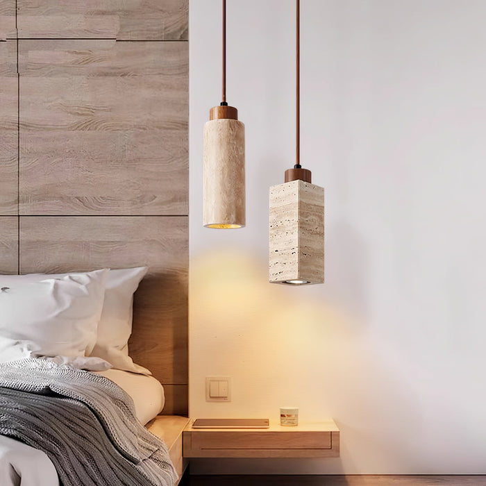 Solvara Travertine Pendant Lamp-DWHOME