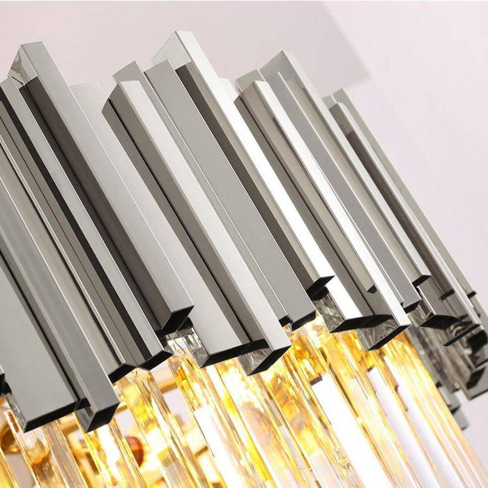 Gio Stainless Steel & Crystal Modern Chandelier.