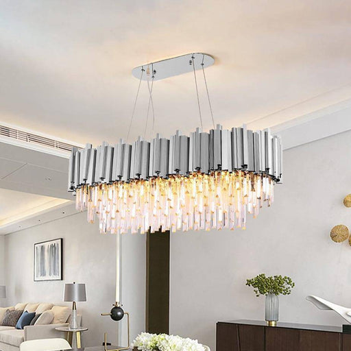 Gio 47" Crystal Dining Room Chandelier.