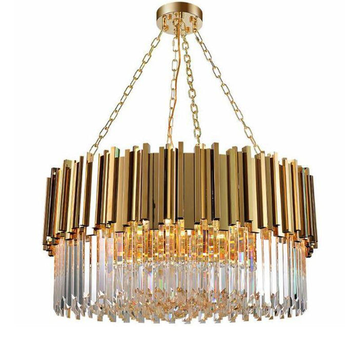 Gio Crystal Chandelier, Polished Gold.