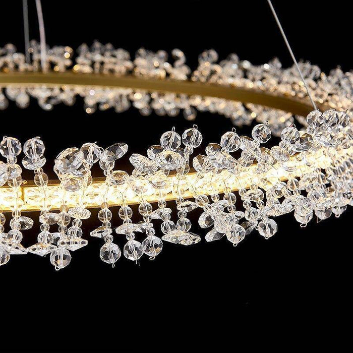 Capri 3-Ring Crystal Chandelier.