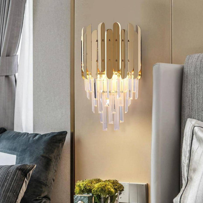 Legance Gold Plated Crystal Wall Sconce.