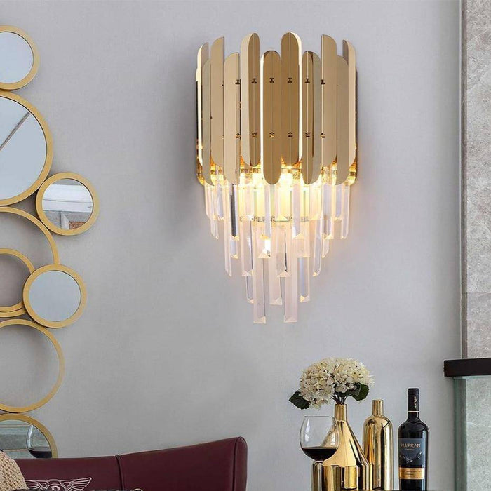 Legance Gold Plated Crystal Wall Sconce.