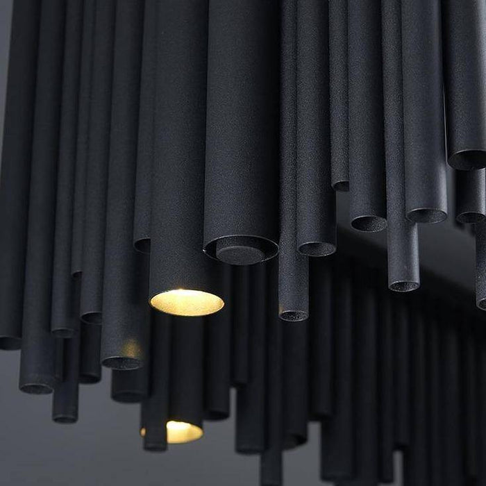 Vigo Rectangle Chandelier, Black.